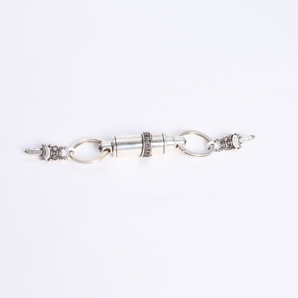 極美品 CHROME HEARTS クロムハーツ KEYRING VALET バレット キーリング キーチャーム 重量約85.08g ダガー シルバー925 中古 4a008233