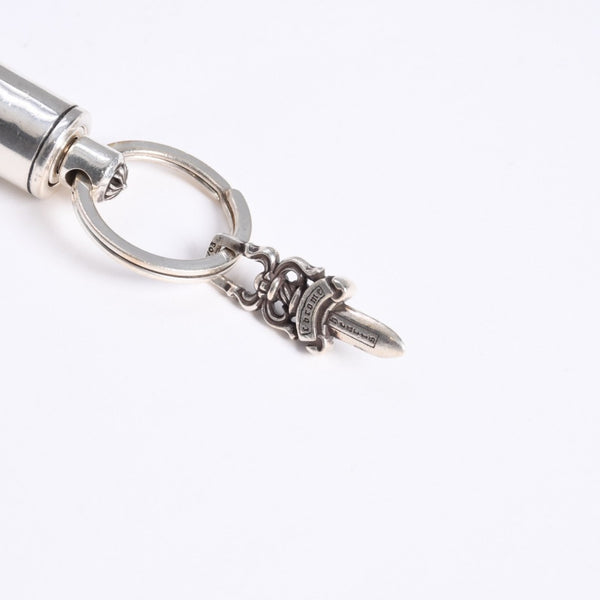 極美品 CHROME HEARTS クロムハーツ KEYRING VALET バレット キーリング キーチャーム 重量約85.08g ダガー シルバー925 中古 4a008233