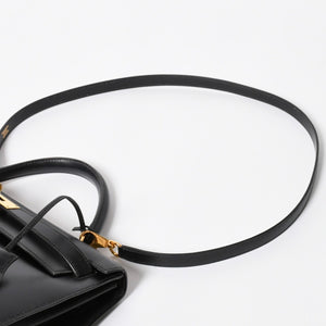 HERMES エルメス ケリー32 外縫い ブラック ⚪︎V刻印 ボックスカーフ ゴールド金具 ハンドバッグ 2WAY 美品 中古 4a008216