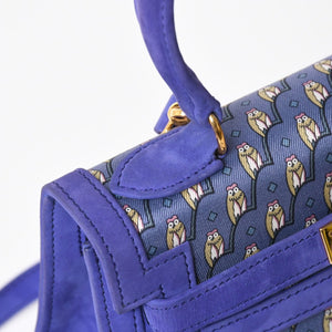新品同様 超激レア エルメス HERMES ミニケリー 20 フクロウ Owl ドブリス パープル ⚪︎T ゴールド金具 外縫い 2WAY ショルダーバッグ 中古 4a008237