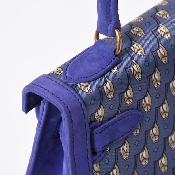新品同様 超激レア エルメス HERMES ミニケリー 20 フクロウ Owl ドブリス パープル ⚪︎T ゴールド金具 外縫い 2WAY ショルダーバッグ 中古 4a008237
