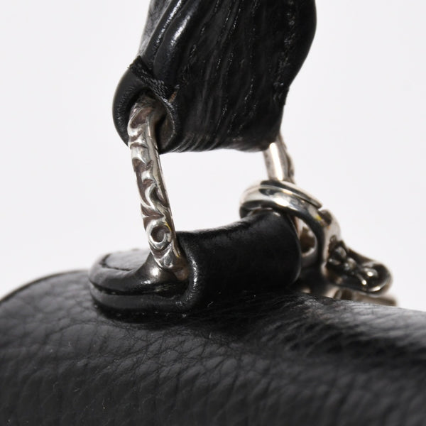 極美品 CHROME HEARTS クロムハーツ DOC ADAMS ドック アダムス 2WAYバッグ BSフレア装飾 ダガー レザー ブラック シルバー925 中古 4a008240
