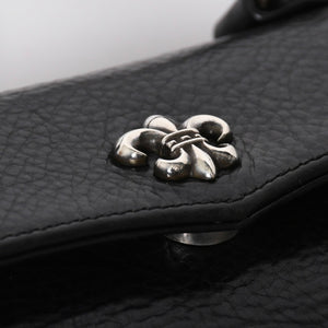 極美品 CHROME HEARTS クロムハーツ DOC ADAMS ドック アダムス 2WAYバッグ BSフレア装飾 ダガー レザー ブラック シルバー925 中古 4a008240