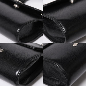 極美品 CHROME HEARTS クロムハーツ DOC ADAMS ドック アダムス 2WAYバッグ BSフレア装飾 ダガー レザー ブラック シルバー925 中古 4a008240
