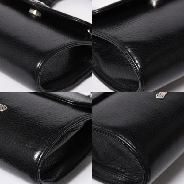 極美品 CHROME HEARTS クロムハーツ DOC ADAMS ドック アダムス 2WAYバッグ BSフレア装飾 ダガー レザー ブラック シルバー925 中古 4a008240
