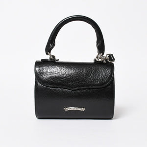 極美品 CHROME HEARTS クロムハーツ DOC ADAMS ドック アダムス 2WAYバッグ BSフレア装飾 ダガー レザー ブラック シルバー925 中古 4a008240
