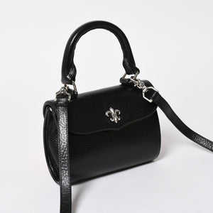 極美品 CHROME HEARTS クロムハーツ DOC ADAMS ドック アダムス 2WAYバッグ BSフレア装飾 ダガー レザー ブラック シルバー925 中古 4a008240