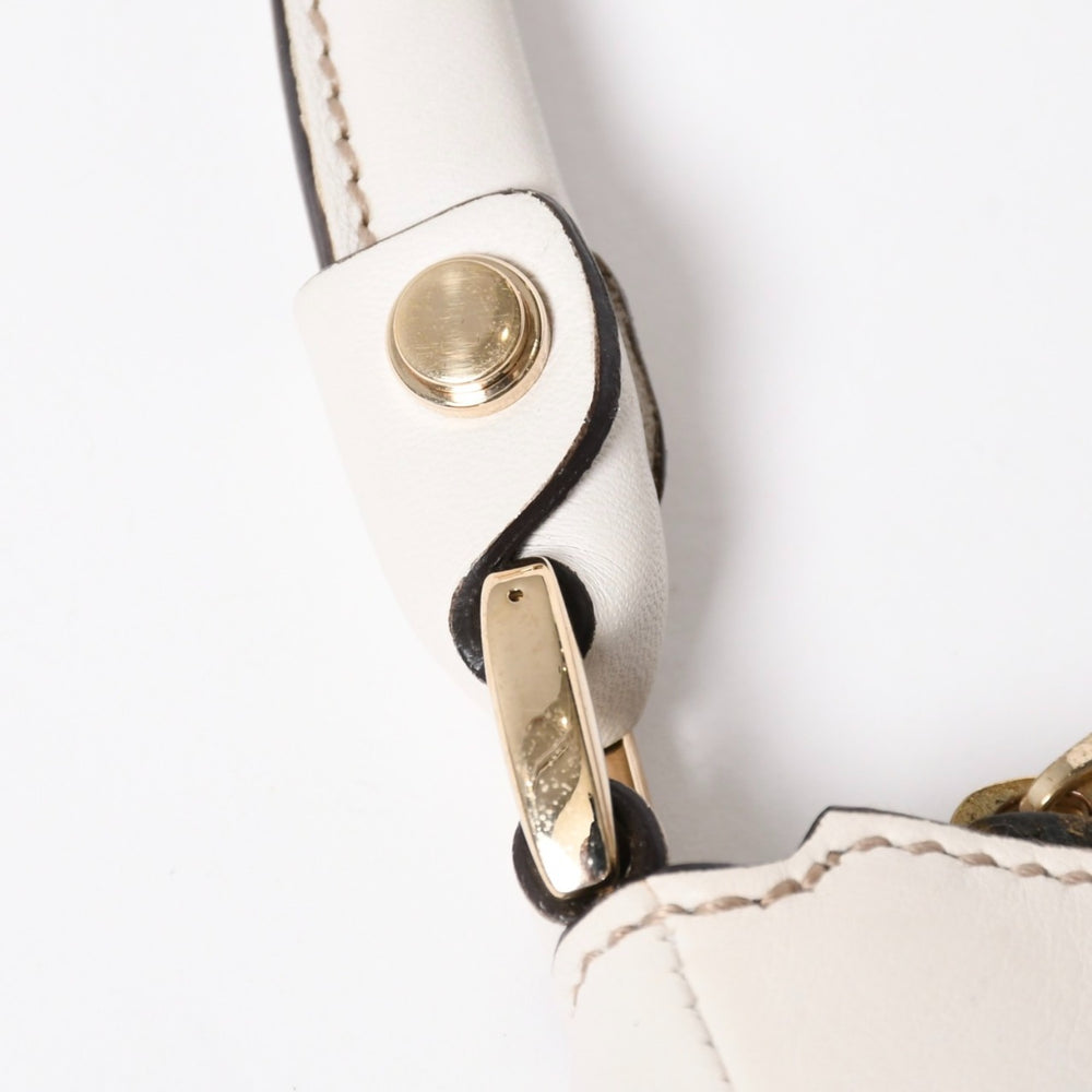 Very good condition GUCCI Gucci one shoulder bag handbag Abby 190525 001013 GG canvas leather white beige gold hardware used 4a008274