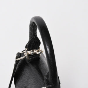 極美品 CHROME HEARTS クロムハーツ DOC ADAMS ドック アダムス 2WAYバッグ BSフレア装飾 ダガー レザー ブラック シルバー925 中古 4a008240