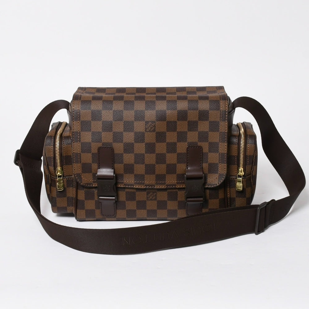 極美品 LOUIS VUITTON ルイヴィトン ダミエ リポーター メルヴィール ショルダーバッグ ブラウン 廃番 斜め掛け 鞄 N51126 中古 4a008269