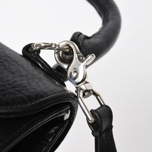 極美品 CHROME HEARTS クロムハーツ DOC ADAMS ドック アダムス 2WAYバッグ BSフレア装飾 ダガー レザー ブラック シルバー925 中古 4a008240