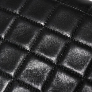 極美品 CHANEL シャネル イーストウエスト チェーンショルダーバッグ 6番台 ココマーク チョコバー ラムスキン ブラック 中古 4a008247