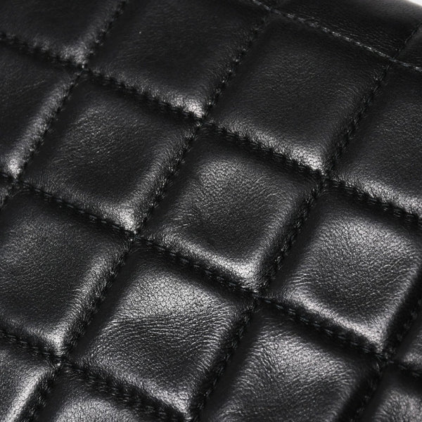 極美品 CHANEL シャネル イーストウエスト チェーンショルダーバッグ 6番台 ココマーク チョコバー ラムスキン ブラック 中古 4a008247