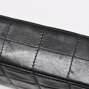 極美品 CHANEL シャネル イーストウエスト チェーンショルダーバッグ 6番台 ココマーク チョコバー ラムスキン ブラック 中古 4a008247