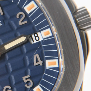極美品 PATEK PHILIPPE パテック フィリップ アクアノート 腕時計 4960A-001 QZ ステンレススチール ブルー文字盤 日本限定 中古 4a008254
