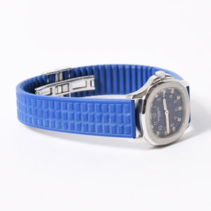 極美品 PATEK PHILIPPE パテック フィリップ アクアノート 腕時計 4960A-001 QZ ステンレススチール ブルー文字盤 日本限定 中古 4a008254
