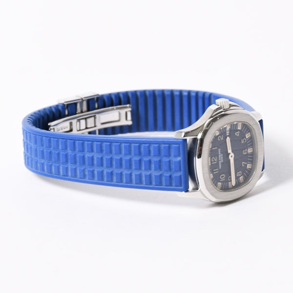 極美品 PATEK PHILIPPE パテック フィリップ アクアノート 腕時計 4960A-001 QZ ステンレススチール ブルー文字盤 日本限定 中古 4a008254