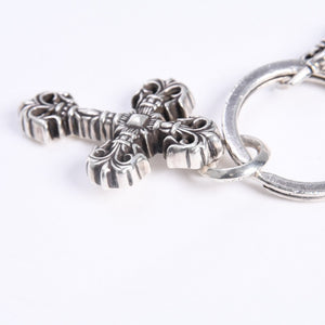 CHROME HEARTS クロムハーツ キーチャーム XSフィリグリークロスウィズスプリット シルバー925 美品 中古 4a008256