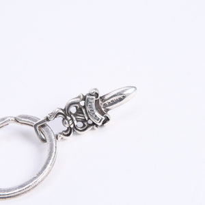 CHROME HEARTS クロムハーツ キーチャーム XSフィリグリークロスウィズスプリット シルバー925 美品 中古 4a008256