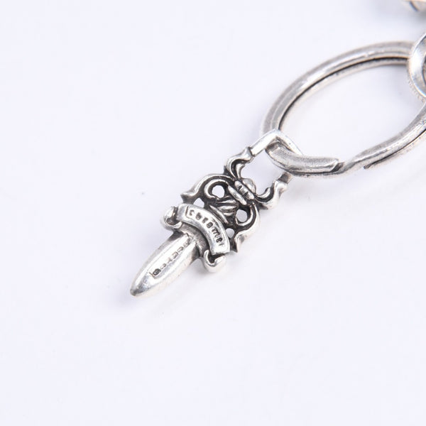 CHROME HEARTS クロムハーツ キーチャーム XSフィリグリークロスウィズスプリット シルバー925 美品 中古 4a008256