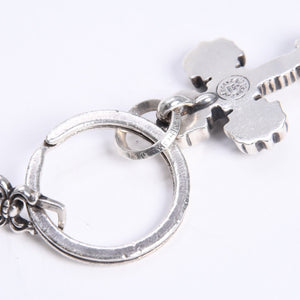 CHROME HEARTS クロムハーツ キーチャーム XSフィリグリークロスウィズスプリット シルバー925 美品 中古 4a008256