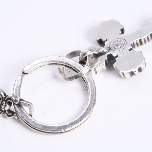 CHROME HEARTS クロムハーツ キーチャーム XSフィリグリークロスウィズスプリット シルバー925 美品 中古 4a008256