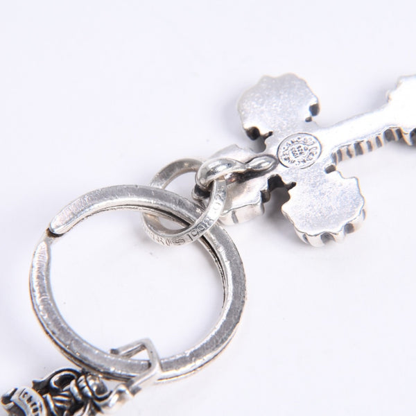 CHROME HEARTS クロムハーツ キーチャーム XSフィリグリークロスウィズスプリット シルバー925 美品 中古 4a008256