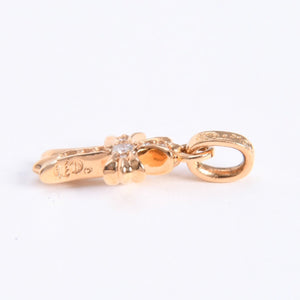 極美品 CHROME HEARTS クロムハーツ 22k CHクロス ベビーファット チャーム ペンダントトップ 重量約2.78g ゴールド ダイヤモンド 2004 22k刻印 中古 4a007281