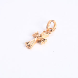 極美品 CHROME HEARTS クロムハーツ 22k CHクロス ベビーファット チャーム ペンダントトップ 重量約2.78g ゴールド ダイヤモンド 2004 22k刻印 中古 4a007281