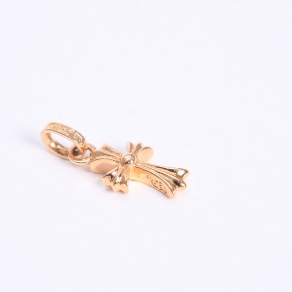 極美品 CHROME HEARTS クロムハーツ 22k CHクロス ベビーファット チャーム ペンダントトップ 重量約2.78g ゴールド ダイヤモンド 2004 22k刻印 中古 4a007281