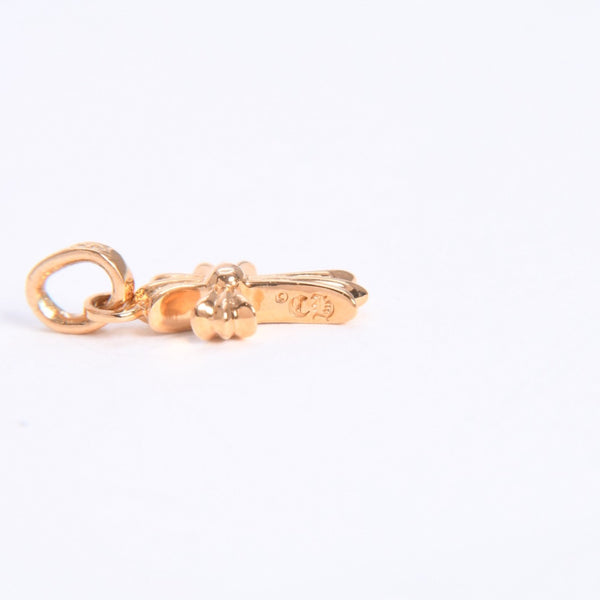 極美品 CHROME HEARTS クロムハーツ 22k CHクロス ベビーファット チャーム ペンダントトップ 重量約2.78g ゴールド ダイヤモンド 2004 22k刻印 中古 4a007281