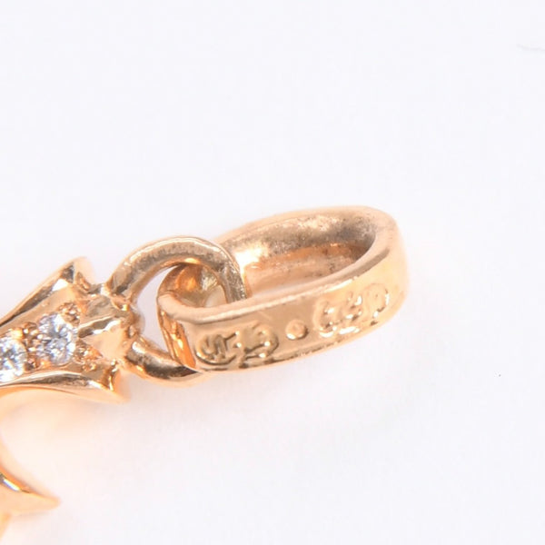 極美品 CHROME HEARTS クロムハーツ 22k CHクロス ベビーファット チャーム ペンダントトップ 重量約2.78g ゴールド ダイヤモンド 2004 22k刻印 中古 4a007281