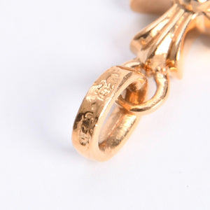 極美品 CHROME HEARTS クロムハーツ 22k CHクロス ベビーファット チャーム ペンダントトップ 重量約2.78g ゴールド ダイヤモンド 2004 22k刻印 中古 4a007281