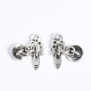 極美品 CHROME HEARTS クロムハーツ DAGGER CUFFLINKS ダガー ホースシュー カフス カフリンクス 重量約12.88g シルバー925 中古 4a008212