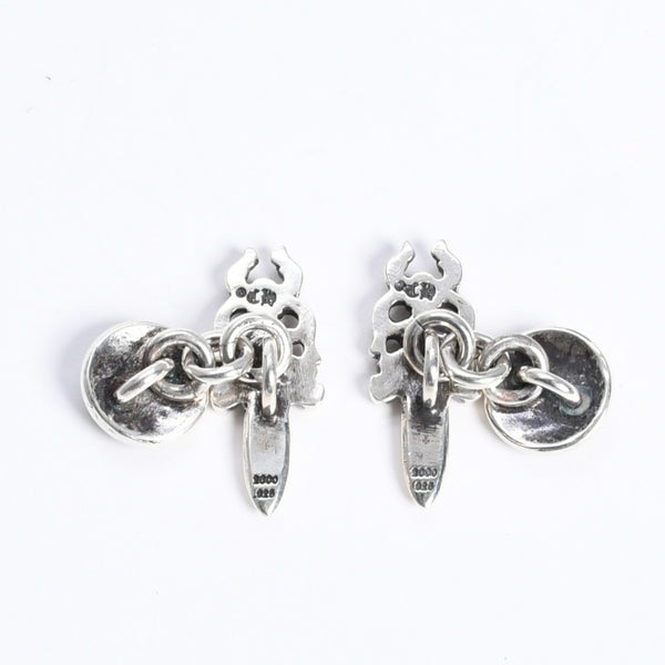 極美品 CHROME HEARTS クロムハーツ DAGGER CUFFLINKS ダガー ホースシュー カフス カフリンクス 重量約12.88g シルバー925 中古 4a008212
