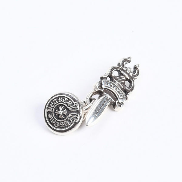 極美品 CHROME HEARTS クロムハーツ DAGGER CUFFLINKS ダガー ホースシュー カフス カフリンクス 重量約12.88g シルバー925 中古 4a008212