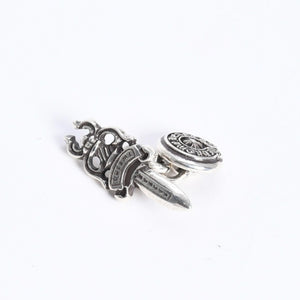 極美品 CHROME HEARTS クロムハーツ DAGGER CUFFLINKS ダガー ホースシュー カフス カフリンクス 重量約12.88g シルバー925 中古 4a008212