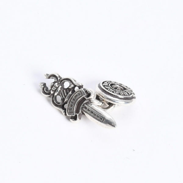 極美品 CHROME HEARTS クロムハーツ DAGGER CUFFLINKS ダガー ホースシュー カフス カフリンクス 重量約12.88g シルバー925 中古 4a008212