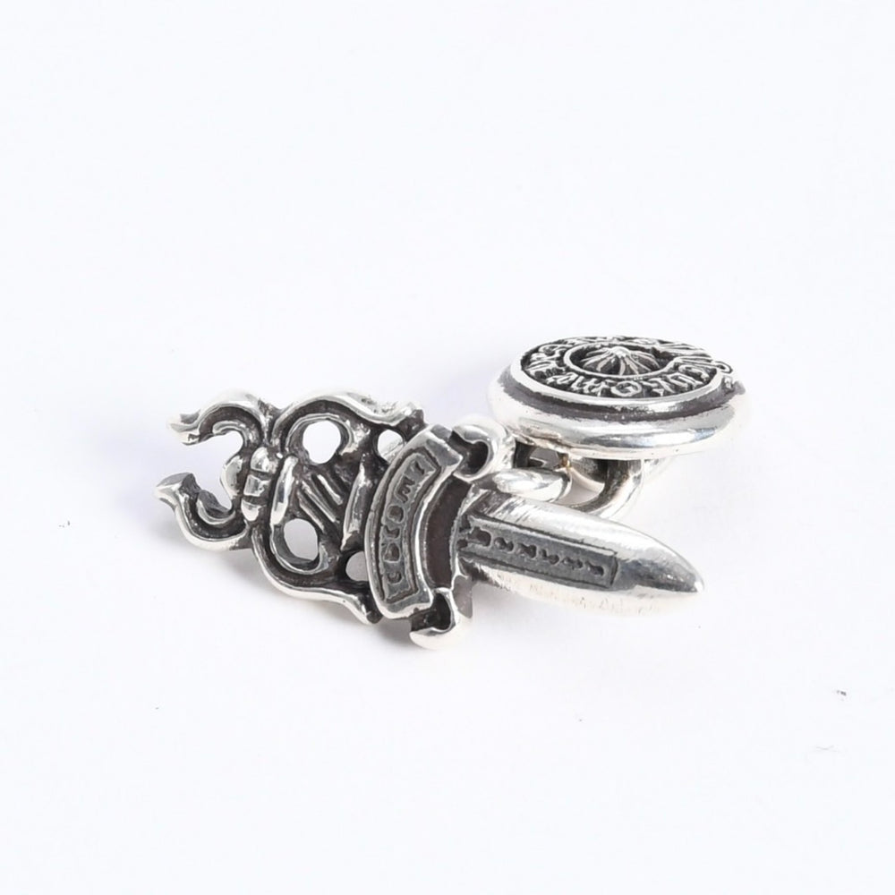 極美品 CHROME HEARTS クロムハーツ DAGGER CUFFLINKS ダガー ホースシュー カフス カフリンクス 重量約12.88g シルバー925 中古 4a008212