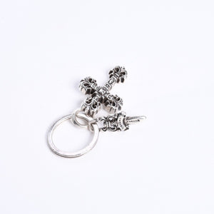CHROME HEARTS クロムハーツ キーチャーム XSフィリグリークロスウィズスプリット シルバー925 美品 中古 4a008256