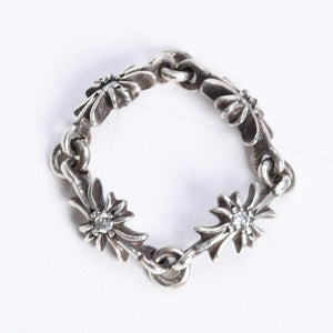 極美品 CHROME HEARTS クロムハーツ TINY E CH PLUS RING タイニーE CHプラス リング 重量約2.46g サイズ9号 アフターダイヤ 中古 4a008134