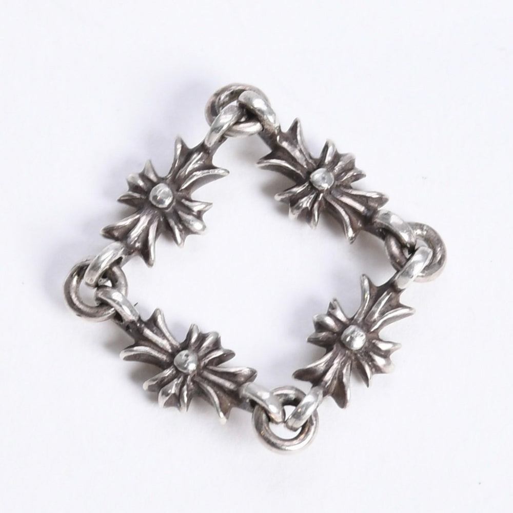 極美品 CHROME HEARTS クロムハーツ TINY E CH PLUS RING タイニーE CHプラス リング 重量約2.46g サイズ9号 アフターダイヤ 中古 4a008134