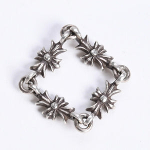 極美品 CHROME HEARTS クロムハーツ TINY E CH PLUS RING タイニーE CHプラス リング 重量約2.46g サイズ9号 アフターダイヤ 中古 4a008134
