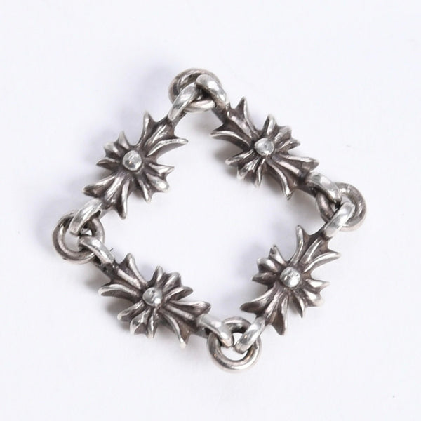 極美品 CHROME HEARTS クロムハーツ TINY E CH PLUS RING タイニーE CHプラス リング 重量約2.46g サイズ9号 アフターダイヤ 中古 4a008134