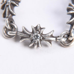 極美品 CHROME HEARTS クロムハーツ TINY E CH PLUS RING タイニーE CHプラス リング 重量約2.46g サイズ9号 アフターダイヤ 中古 4a008134