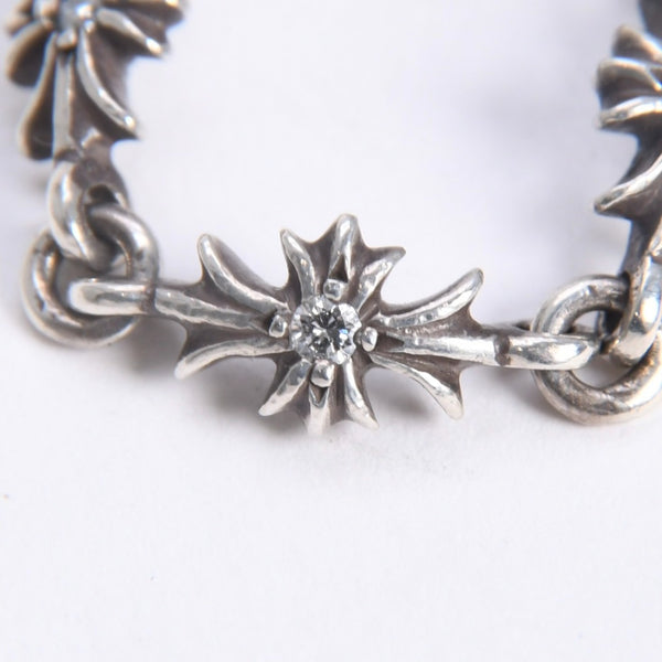 極美品 CHROME HEARTS クロムハーツ TINY E CH PLUS RING タイニーE CHプラス リング 重量約2.46g サイズ9号 アフターダイヤ 中古 4a008134