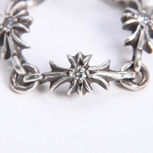 極美品 CHROME HEARTS クロムハーツ TINY E CH PLUS RING タイニーE CHプラス リング 重量約2.46g サイズ9号 アフターダイヤ 中古 4a008134