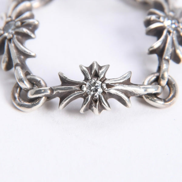 極美品 CHROME HEARTS クロムハーツ TINY E CH PLUS RING タイニーE CHプラス リング 重量約2.46g サイズ9号 アフターダイヤ 中古 4a008134