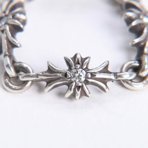 極美品 CHROME HEARTS クロムハーツ TINY E CH PLUS RING タイニーE CHプラス リング 重量約2.46g サイズ9号 アフターダイヤ 中古 4a008134