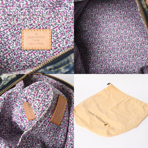 極美品 LOUIS VUITTON ルイヴィトン スピーディ30 ハンドバッグ M95380 モノグラムデニム パッチワーク ブルー 中古 4a008241